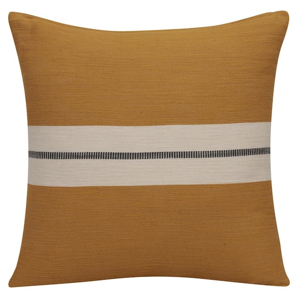LR Home Wilmington Yellow/Multicolor Striped Cotton 20 in. x 20 in. Indoor Throw Pillow