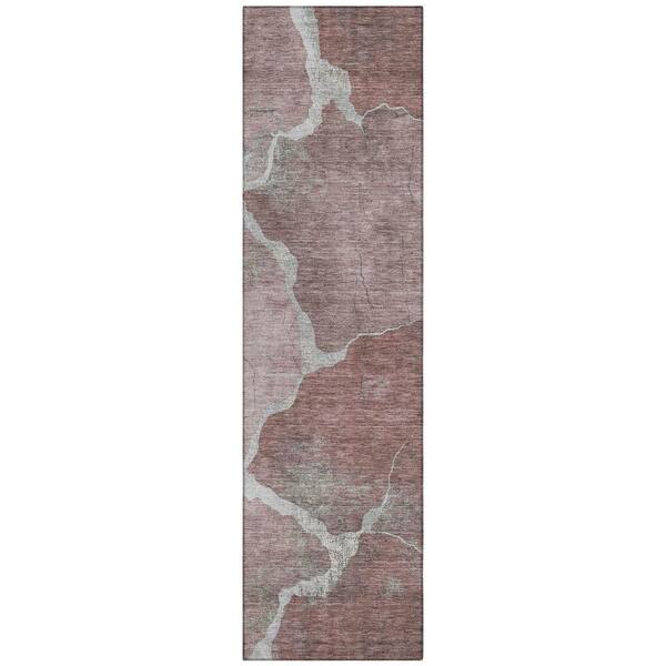 Chantille Machine Washable Indoor/Outdoor Abstract ACN1889 Mauve 2 ft. 3 in. x 7 ft. 6 in. Runner Rug