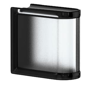 3 in. Thick Series 6 x 6 x 3 in. Linear End (1-Pack) Licorice Mist Pattern Glass Block (Actual 5.75 x 5.75 x 3.12 in.)