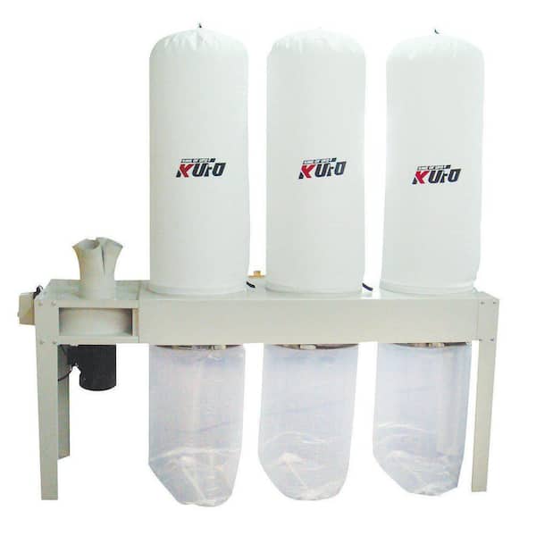 Kufo Seco 5 HP 3,990 CFM 3-Phase 220-Volt / 440-Volt Vertical Bag Dust Collector (Prewired 220-Volt)