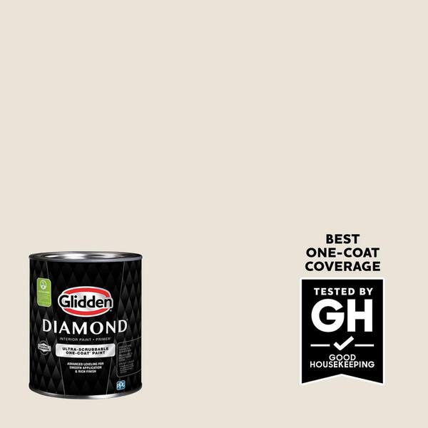 Glidden Diamond 1 qt. PPG1075-2 Almond Milk Eggshell Interior Paint with Primer