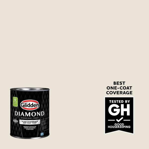 Glidden Diamond 1 qt. PPG1075-2 Almond Milk Semi-Gloss Interior Paint with Primer