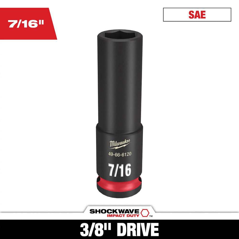 SHOCKWAVE 3/8 in. Drive 7/16 in. Deep 6 Point Impact Socket (1-Pack) price history on PriceWatchPro