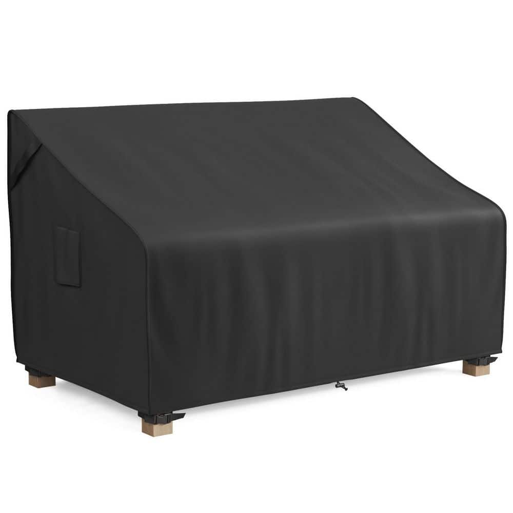 60 in. W x 35 in. D x 35 in. H Black 2-Seater Patio Furniture Cover with Air Vent and Handles, Waterproof price history on PriceWatchPro