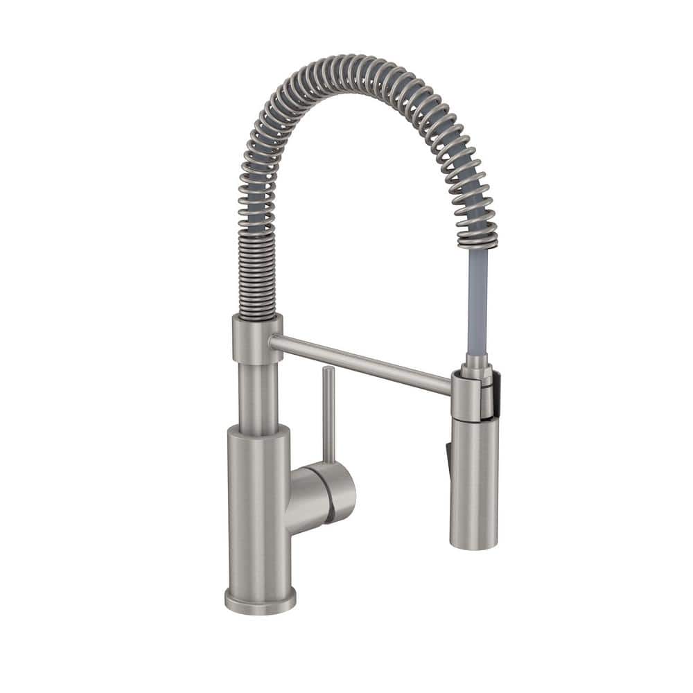 Garrick Single-Handle Spring Sprayer Kitchen Faucet with Dual Function Sprayhead in Brushed Nickel price history on PriceWatchPro