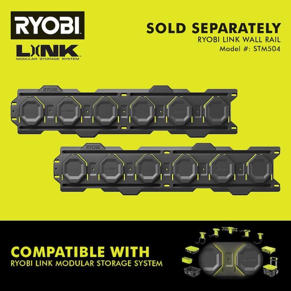 Ryobi Link Single Slot Storage Tool Holder | Garage Wall Mount Organizer for Ryobi Tools