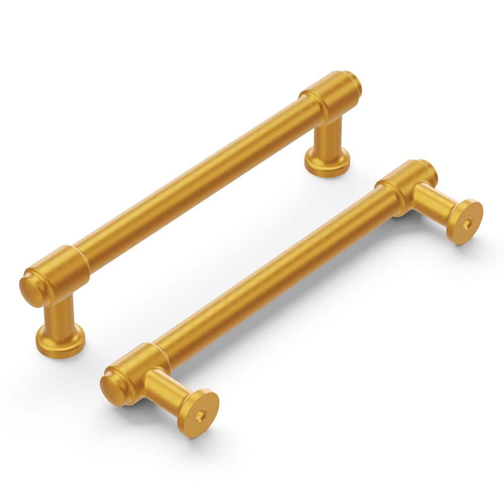 Piper Collection Pull 5-1/16 in. (128mm) Center to Center Brushed Golden Brass Cabinet Bar Pull (10-Pack) price history on PriceWatchPro