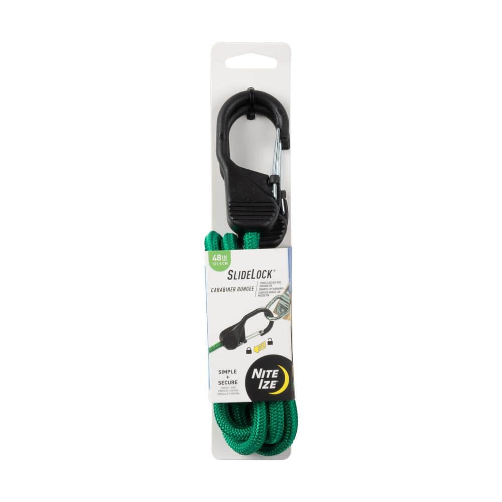 UPC 094664050365 product image for 48 in. Green SlideLock Carabiner Bungee | upcitemdb.com