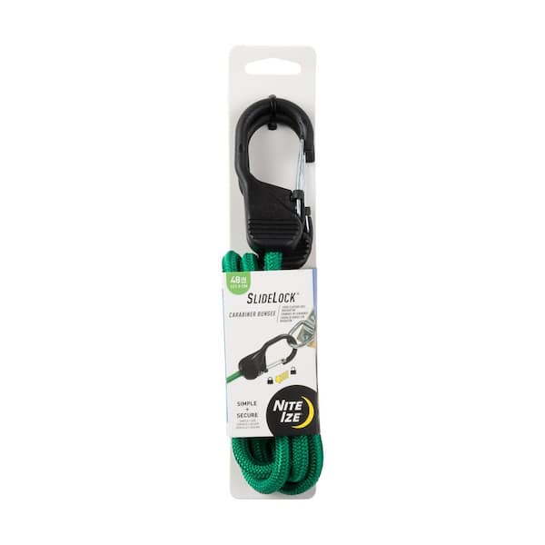 48 in. Green SlideLock Carabiner Bungee