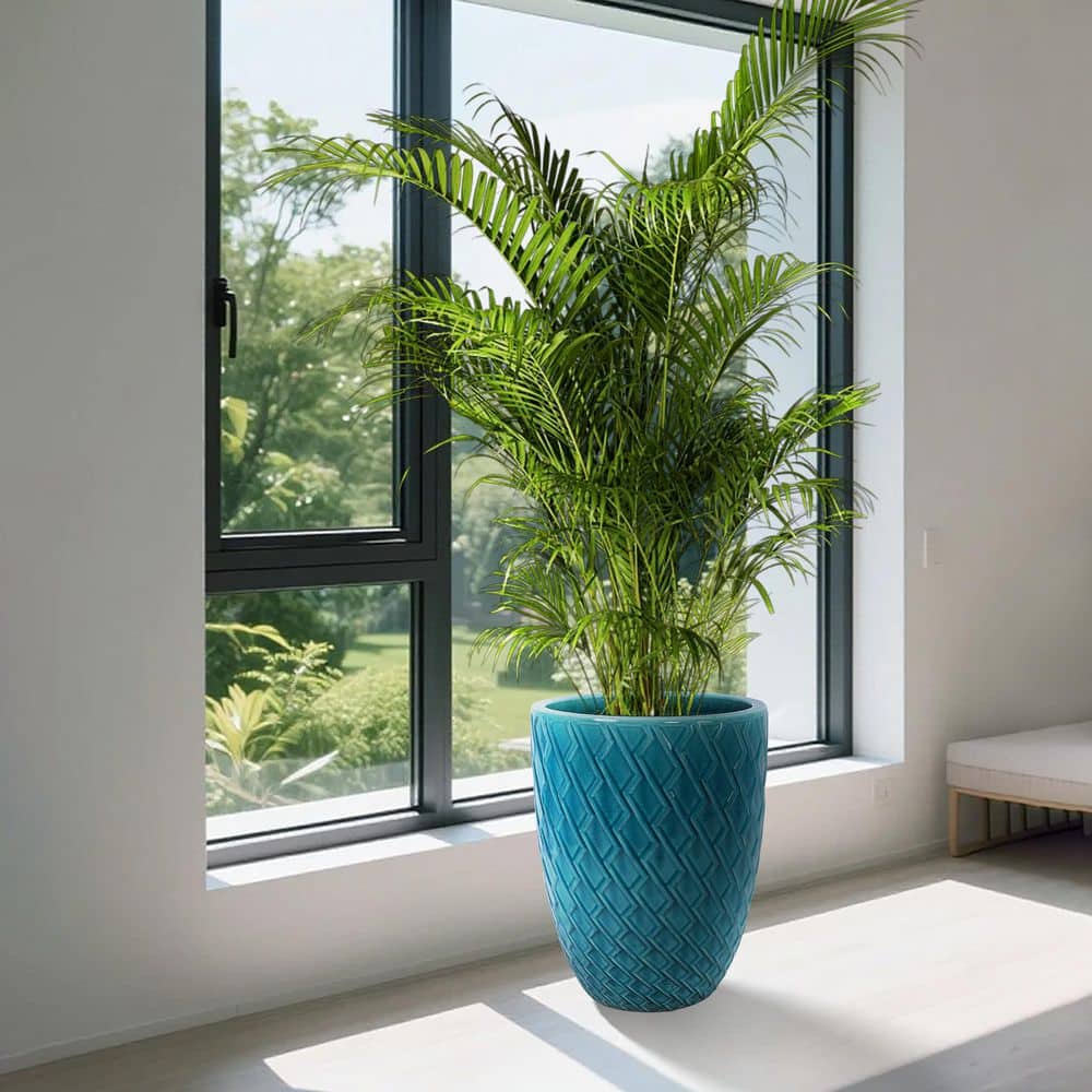 Clement Large Cyan Ceramic Patio Outdoor Planter (16.54 in. W x 21.26 in. H) price history on PriceWatchPro