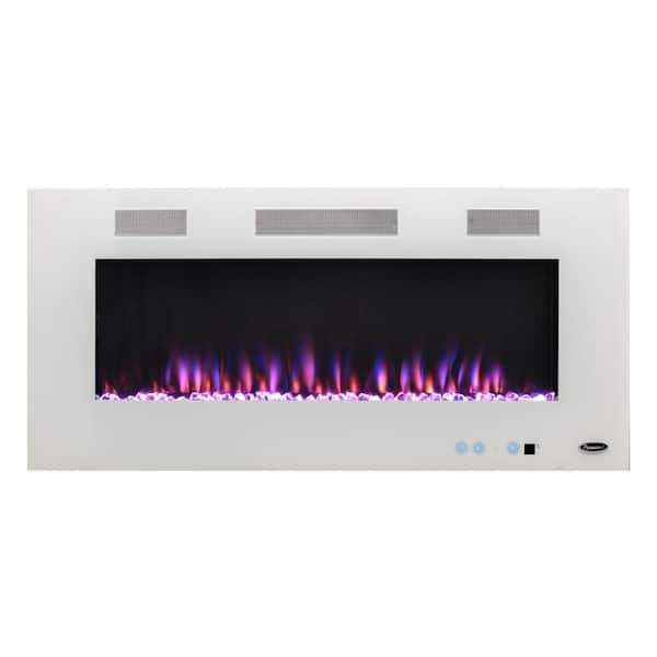 Paramount Premium 50 in. Wall-Mount Electric Fireplace in White