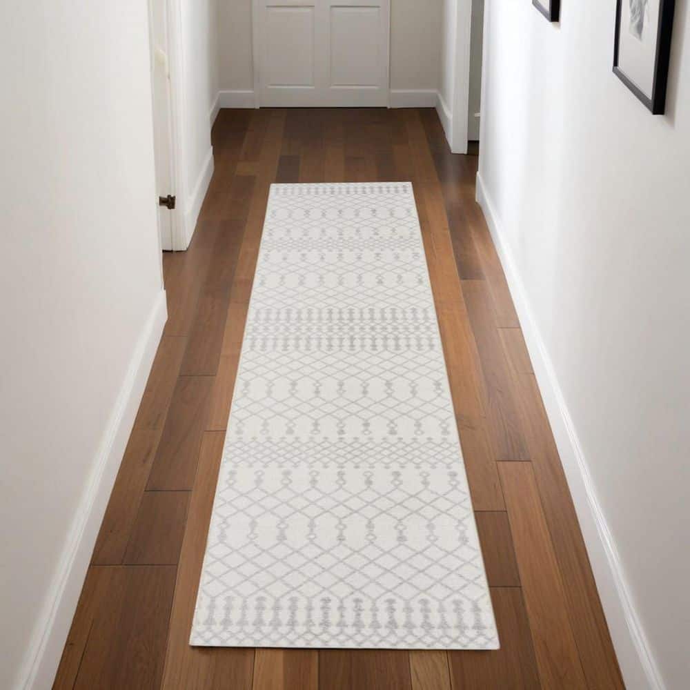 2 X 8 White Moroccan WashableArea RugRunner Rug price history on PriceWatchPro