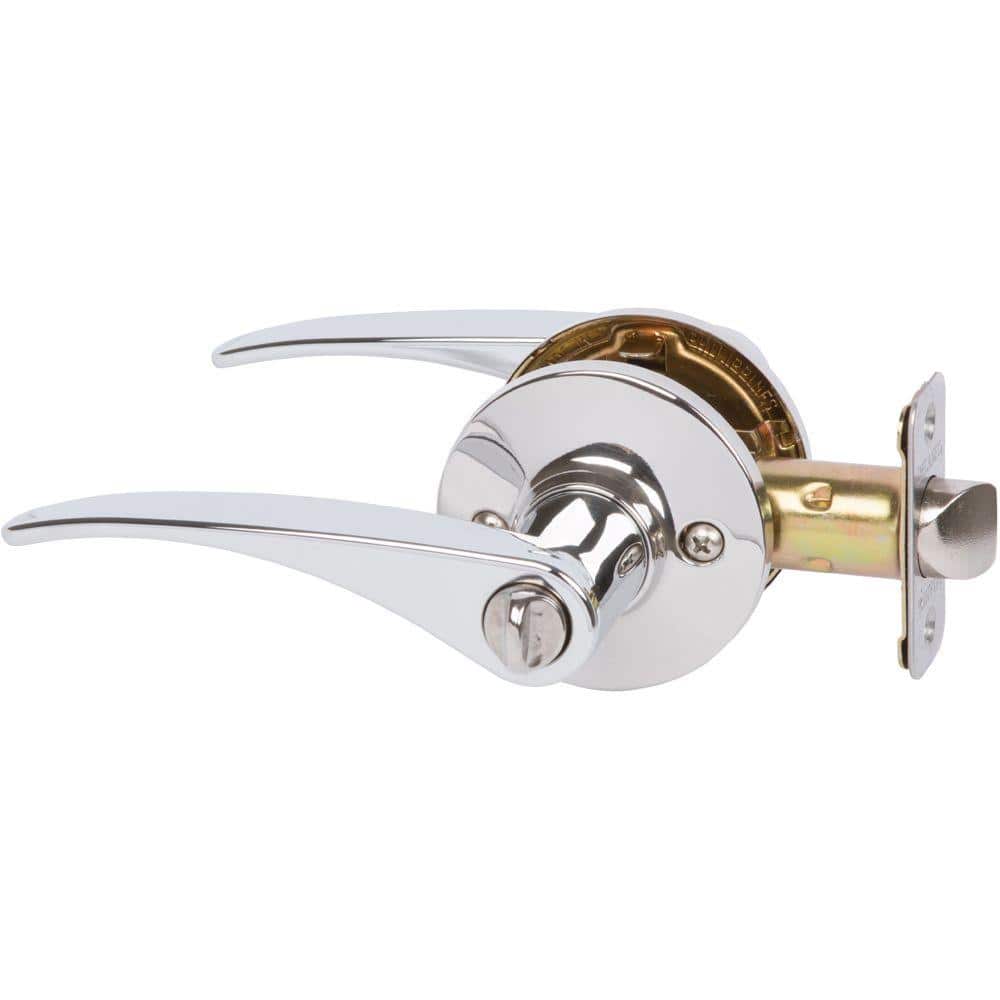 Contemporary Dayton Polished Chrome Bed/Bath Door Handle