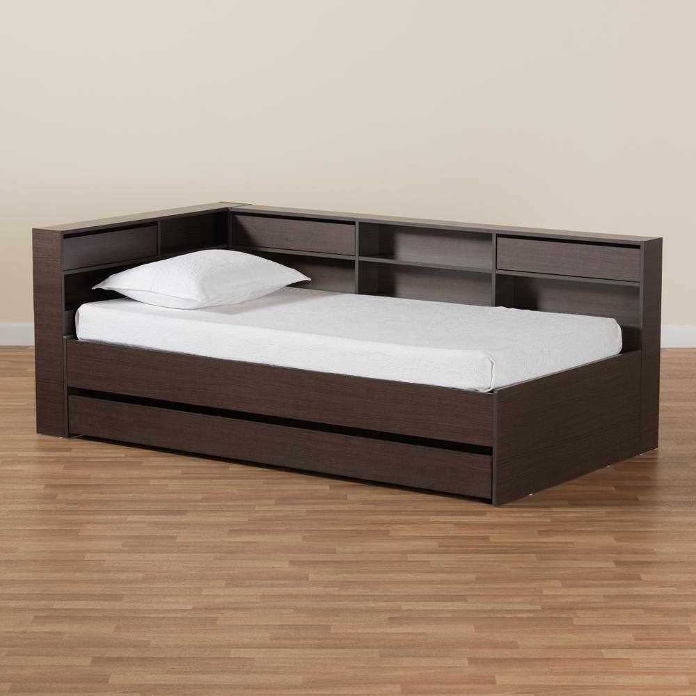Buy Faraday Dark brown Twin Platform Bed Online at Lowest Price in Ubuy