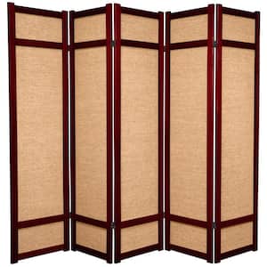 6 ft. Rosewood 5-Panel Room Divider
