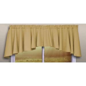 Glasgow 62 in. W x 24 in. L Woven Rod Pocket Swags in Gold Leaf (2-Pack)