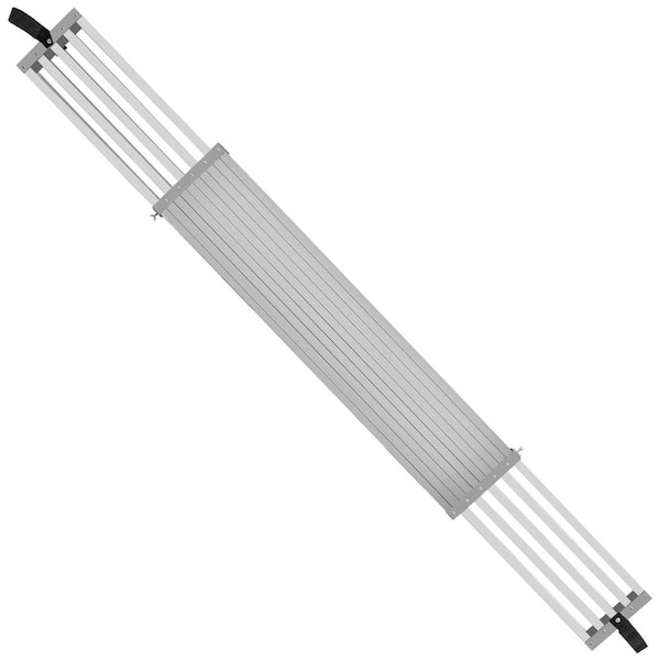 Telescoping Aluminum Work Plank, 8-13 ft. 500lbs. Capacity, 12.5in. W, Skid-Proof Platform Scaffold Ladder Accessory