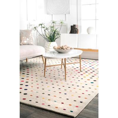 ALAZA Polka Dots Black and White Collection Area Mat Rug Rugs for Living Room Bedroom Kitchen 2' x 6' 