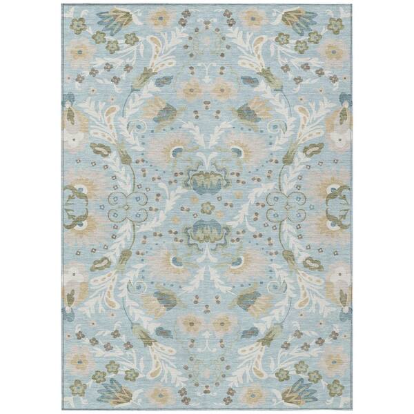 Chantille Machine Washable Indoor/Outdoor Abstract ACN3049 Sky 9 ft. x 12 ft. Area Rug