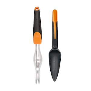 2-Piece Garden Tool Set with Seeding Planting Trowel and Ergo Weed Puller