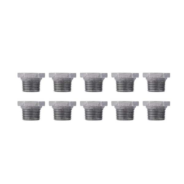 PIPE DECOR 1/2 in. x 1/4 in. Black Iron Bushing (10-Pack)