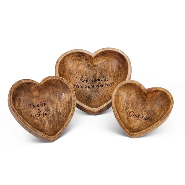 GG COLLECTION S/3 Brown Gratitude Bowls