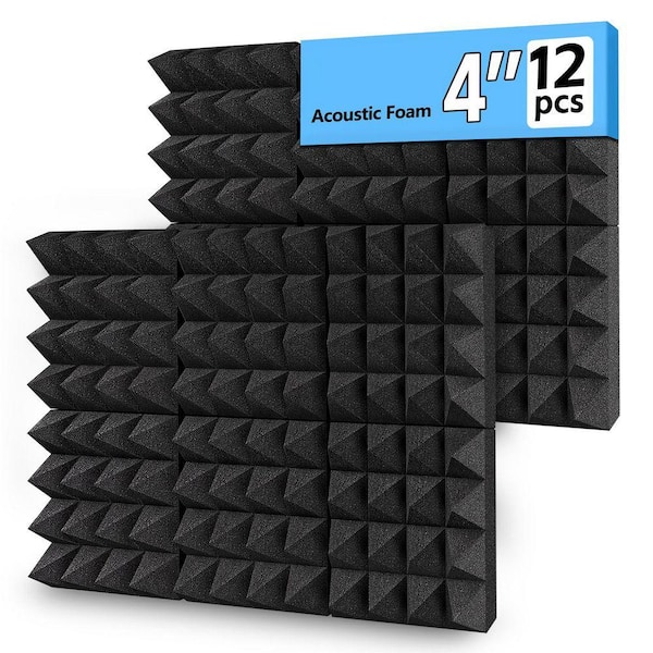 UUDULY 2. 2 in. T x 1 ft. x 1 ft. Black Polyurethane Sound