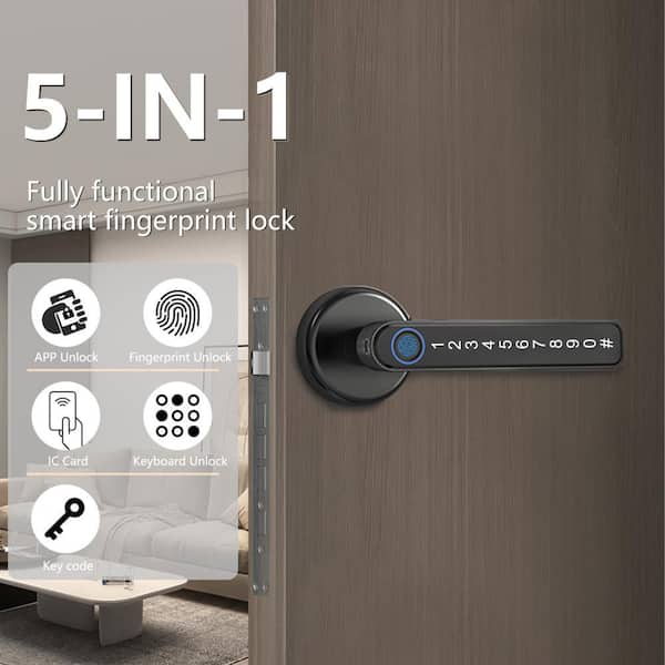 WRIGHTMASTER Single Cylinder Smart Door Handle with Keyless Entry