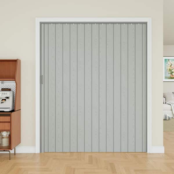 ARK DESIGN 60 in. x 80 in. Grey Woodgrain Vinyl PVC Accordion Door