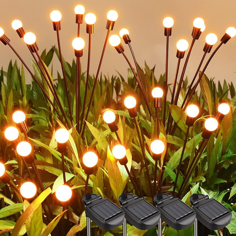 Cubilan Solar Firefly Garden Lights, 32 LEDs Solar Outdoor Swaying Lights  (4-Pack) B0C3CJVR7J The Home Depot