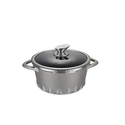 8.7 in ARTMARTIN Non-Stick Ceramic Coated Stockpot and Glass Lid Induction Bottom