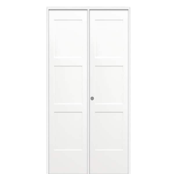 MMI DOOR 48 in. x 80 in. Birkdale Primed Right Handed Solid Core Molded Composite Prehung Interior French Door on 6-9/16 in. Jamb