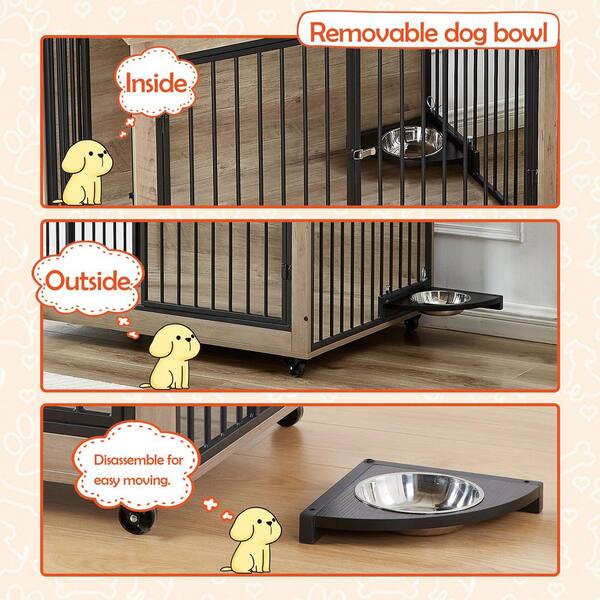 Water bowl for inside clearance dog crate