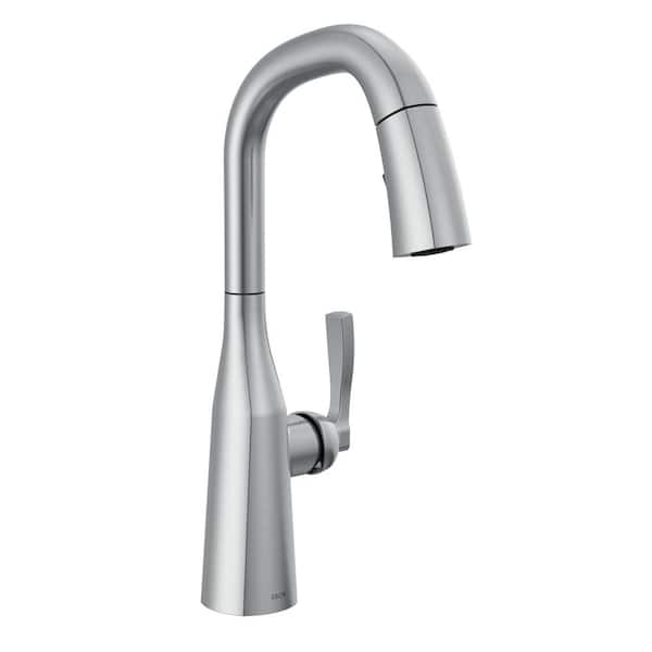 Delta Stryke Single Handlebar Faucet in Lumicoat Arctic Stainless