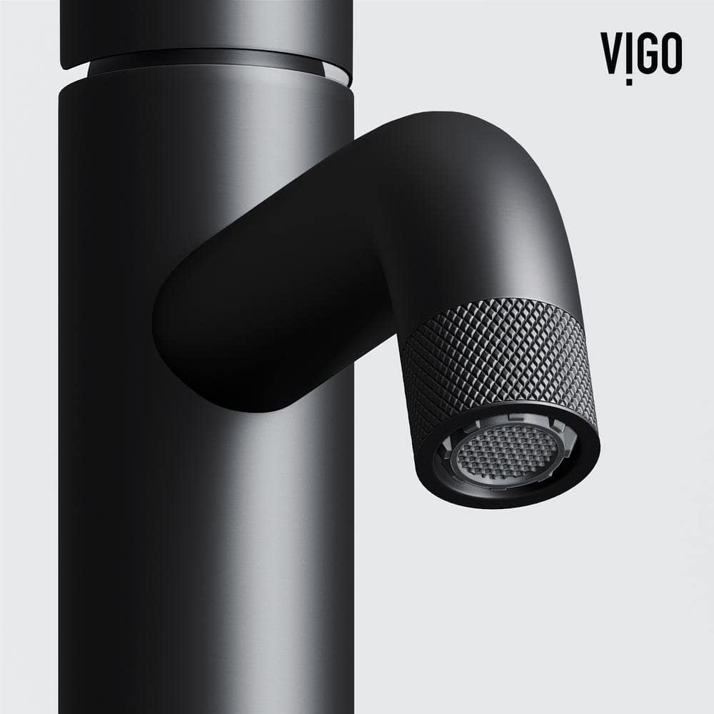 Matte Black Brass Single Handle Bathroom Faucet