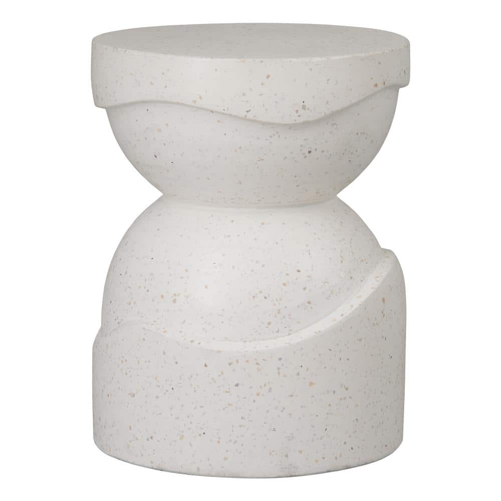 Noah 18 in. H Matte Terrazzo White Round Terrazzo Garden Stool price history on PriceWatchPro