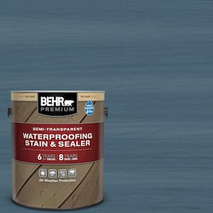 1 gal. #ST-107 Wedgewood Semi-Transparent Waterproofing Exterior Wood Stain and Sealer