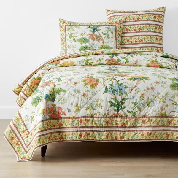 The Company Store Bagheecha Garden Floral Multi Floral Twin Cotton Quilt