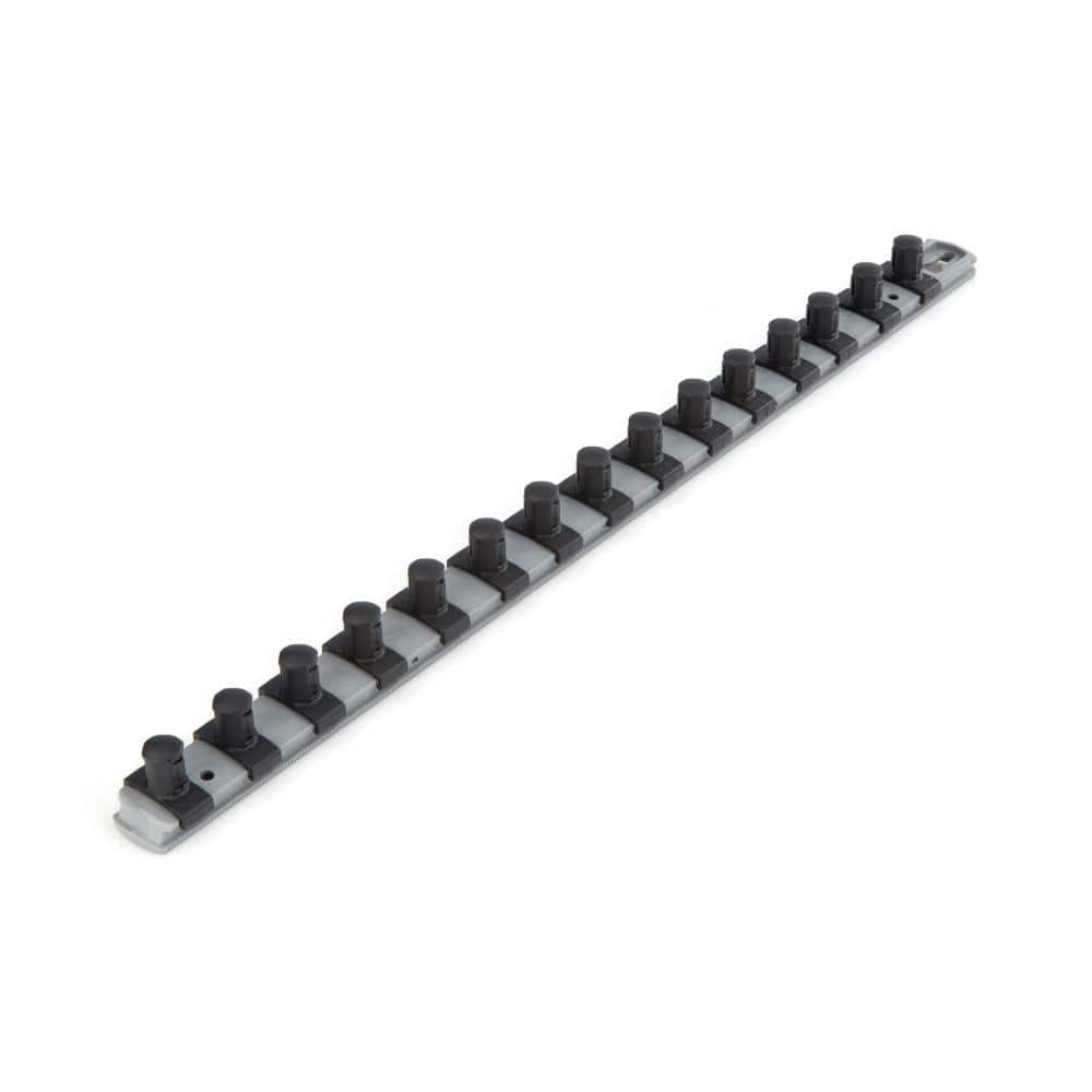 TEKTON 1/2 In. Drive X 18 In. Socket Rail, 15 Clips, Gray OSR23315 ...