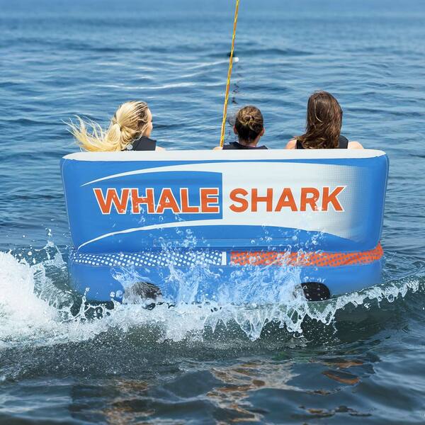 VEIKOUS Multicolor Towable Tube for Boating 3 Riders Inflatable