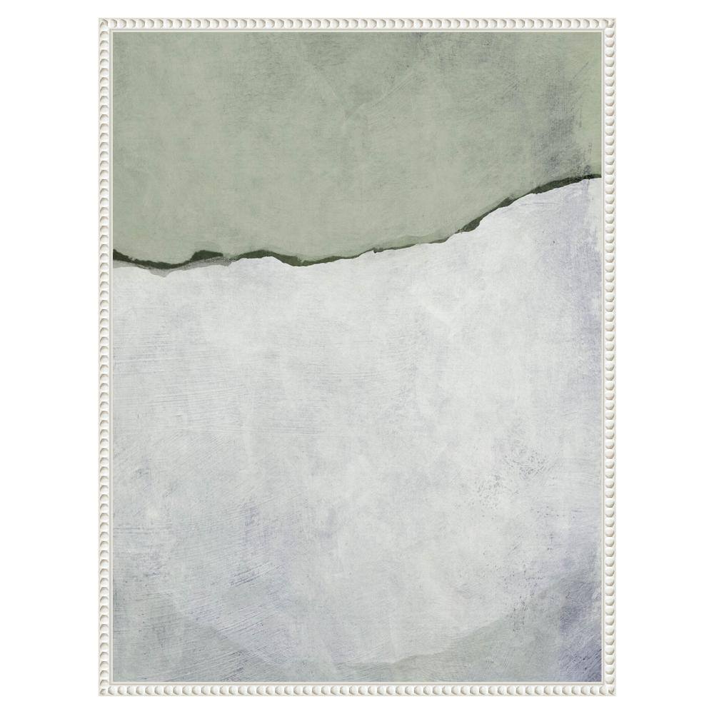 Large Sage and Grey Abstract Canvas Framed Wall Art