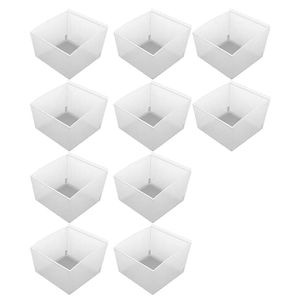 Probin Slatwall Small Clear Storage Bin (10-Pack)