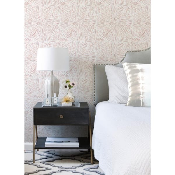 Cat Coquillette Burst Pink Vinyl Peel and Stick Matte Wallpaper 30.75 sq. ft.