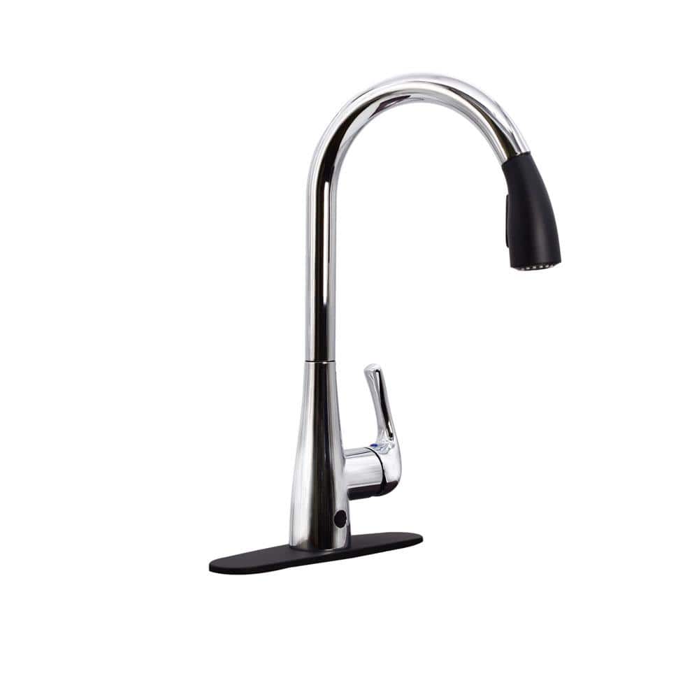 Westbrass Single Handle Touchless Motion Sensor Kitchen Faucet with