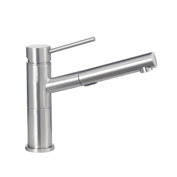 Blanco ALTA Single-Handle Pull-Out Sprayer Kitchen Faucet in Satin Nickel