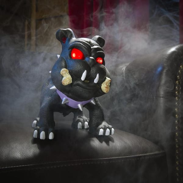 Animated LED Haunted Bulldog