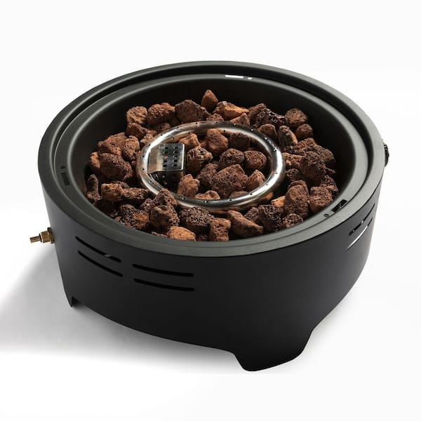 15 inch Outdoor Portable Propane Fire Pit, Tabletop Fire Pit with Quick Connect Regulator