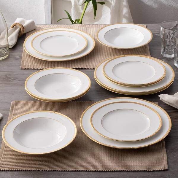 Noritake Rochelle Gold 12-Piece (Gold Bone China Dinnerware Set