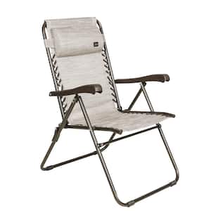 26 in. W Sand Sling Outdoor Recliner Chair with Pillow