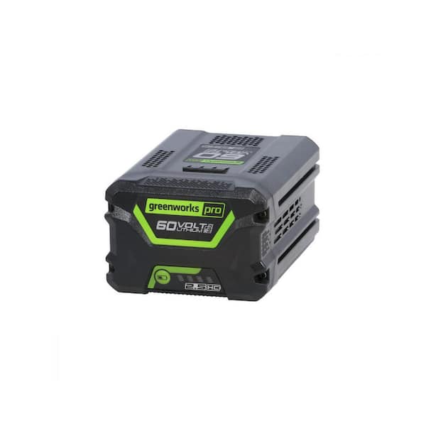Greenworks PRO 60Volt 2.5 Ah LithiumIon BatteryLB6025 The Home Depot